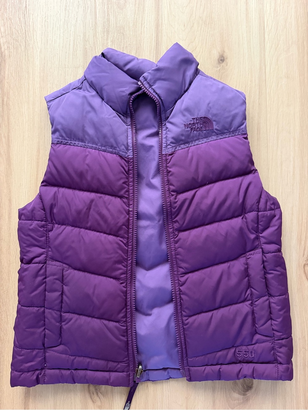 The North Face Girls' Two-Tone Purple Puffer Vest